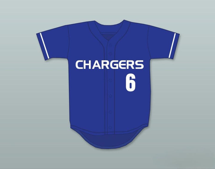 Custom Any Name Number MATT CHAPMAN 6 EL TORO HIGH SCHOOL CHARGERS BLUE BASEBALL JERSEY 2 Top Stitched S-6XL