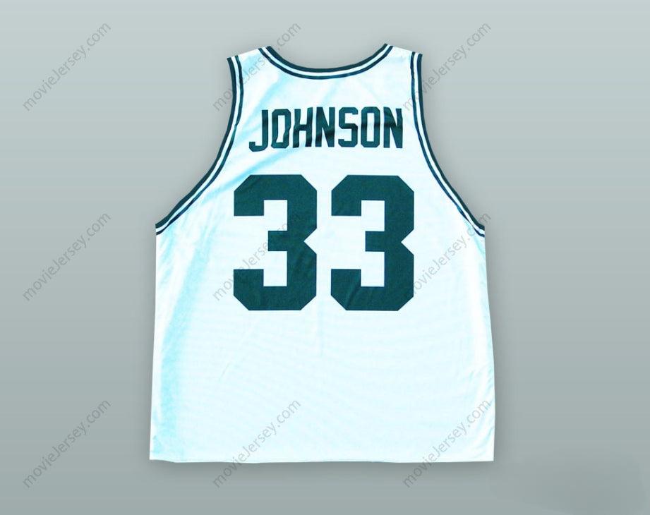 CUSTOM ANY Name Number MAGIC JOHNSON 33   WHITE BASKETBALL JERSEY Top Stitched S-6XL