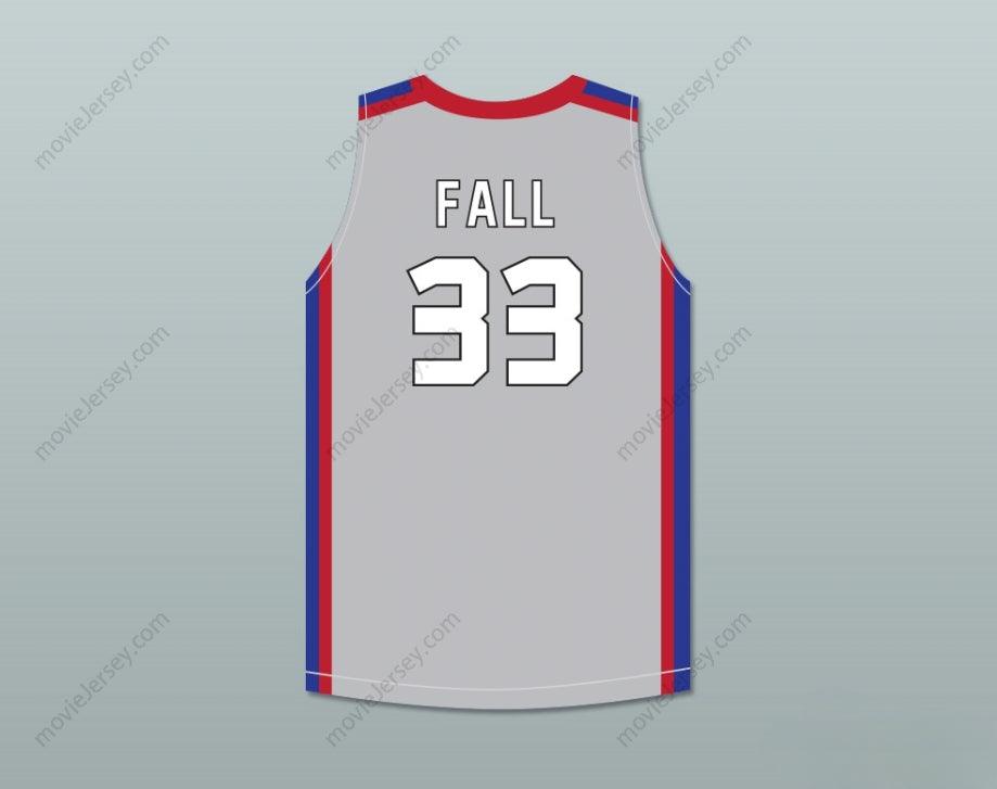 CUSTOM ANY Name Number TACKO FALL 33 EACH 1 TEACH 1 ELITE AAU GRAY BASKETBALL JERSEY 2 Top Stitched S-6XL