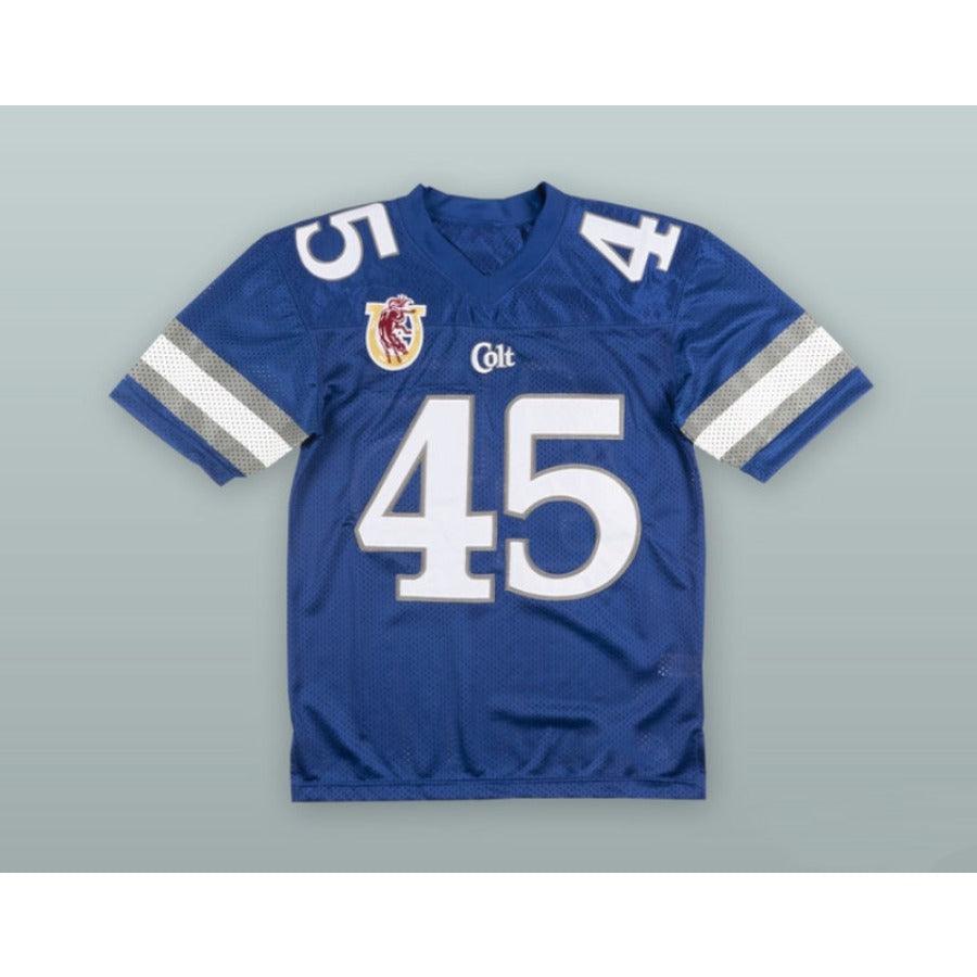 CUSTOM ANY Name Number COLT 45 MALT LIQUOR BLUE Football Jersey Top Stitched S-6XL