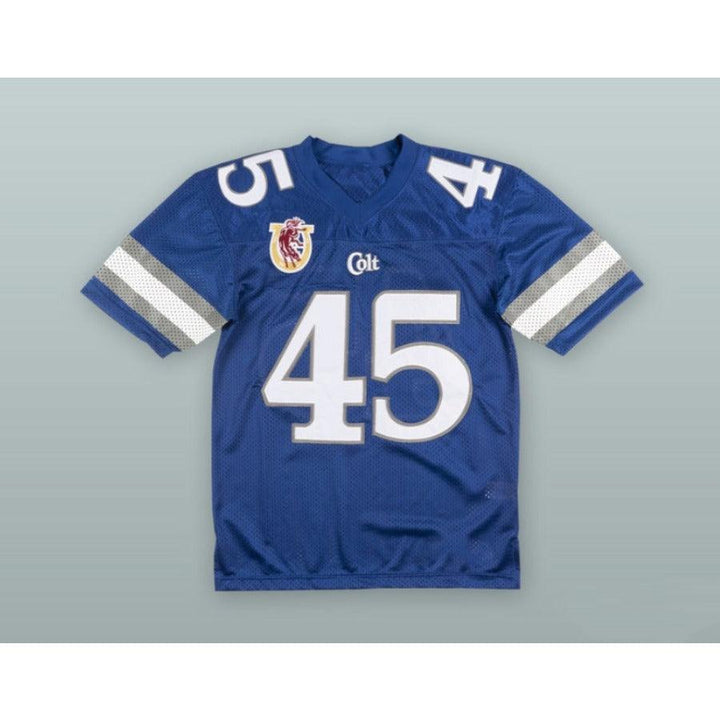 CUSTOM ANY Name Number COLT 45 MALT LIQUOR BLUE Football Jersey Top Stitched S-6XL