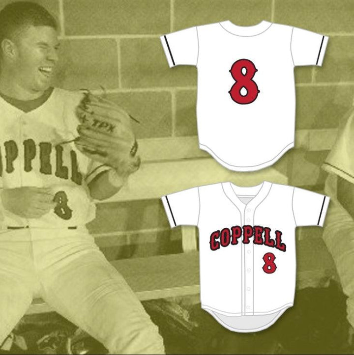Custom Any Name Number COREY KLUBER 8  HIGH SCHOOL COWBOYS WHITE BASEBALL JERSEY 1 Top Stitched S-6XL