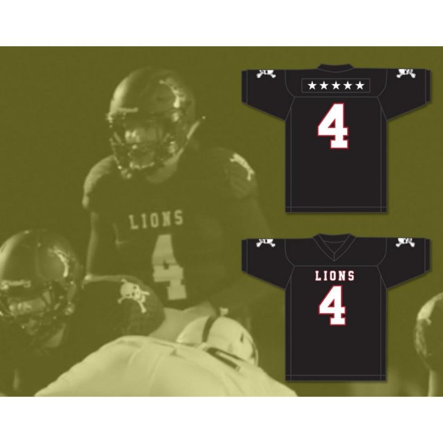 CUSTOM ANY Name Number WYATT ROBERTS 4 EMCC LIONS ALTERNATE Football Jersey Top Stitched S-6XL