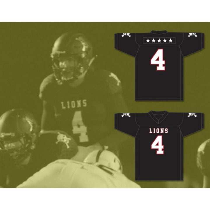 CUSTOM ANY Name Number WYATT ROBERTS 4 EMCC LIONS ALTERNATE Football Jersey Top Stitched S-6XL