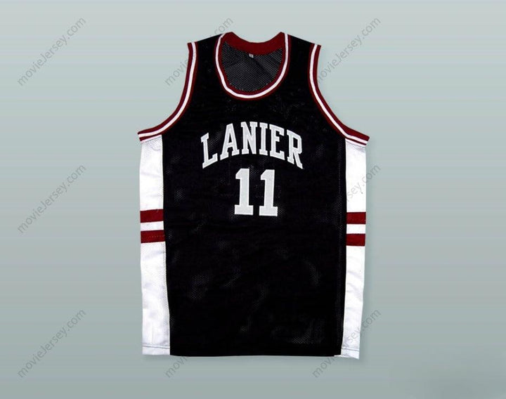 CUSTOM ANY Name Number MONTA ELLIS 11 LANIER HIGH SCHOOL BULLDOGS BLACK BASKETBALL JERSEY Top Stitched S-6XL
