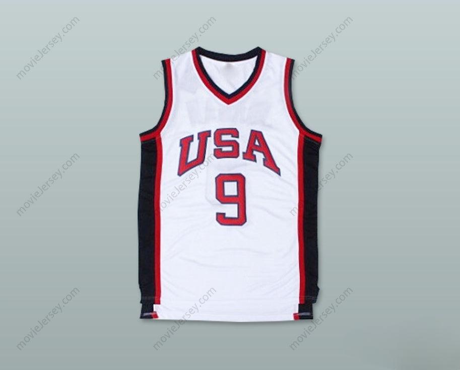 CUSTOM ANY Name Number 1984 MICHAEL   9 USA TEAM HOME BASKETBALL JERSEY Top Stitched S-6XL