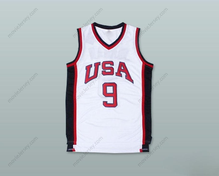 CUSTOM ANY Name Number 1984 MICHAEL   9 USA TEAM HOME BASKETBALL JERSEY Top Stitched S-6XL