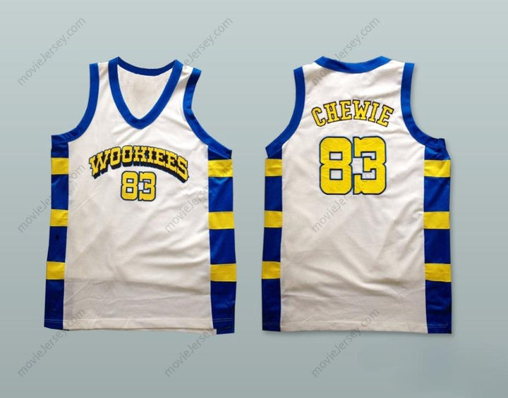 CUSTOM ANY Name Number CHEWIE 83 WOOKIEES WHITE BASKETBALL JERSEY Top Stitched S-6XL
