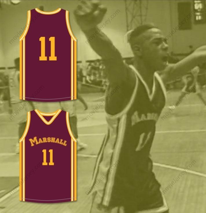 CUSTOM ANY Name Number ARTHUR AGEE 11 JOHN MARSHALL METROPOLITAN HIGH SCHOOL MAROON BASKETBALL JERSEY HOOP DREAMS Top Stitched S-6XL