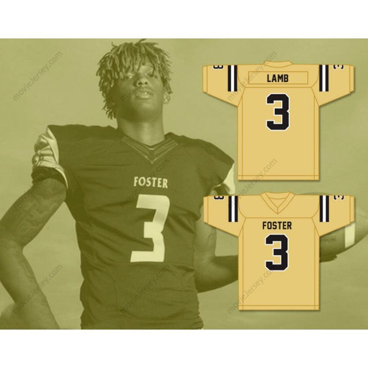 CUSTOM ANY Name JOHN AND RANDOLPH CEEDEE LAMB 3 FOSTER HIGH SCHOOL FALCONS Football Jersey Top Stitched S-6XL
