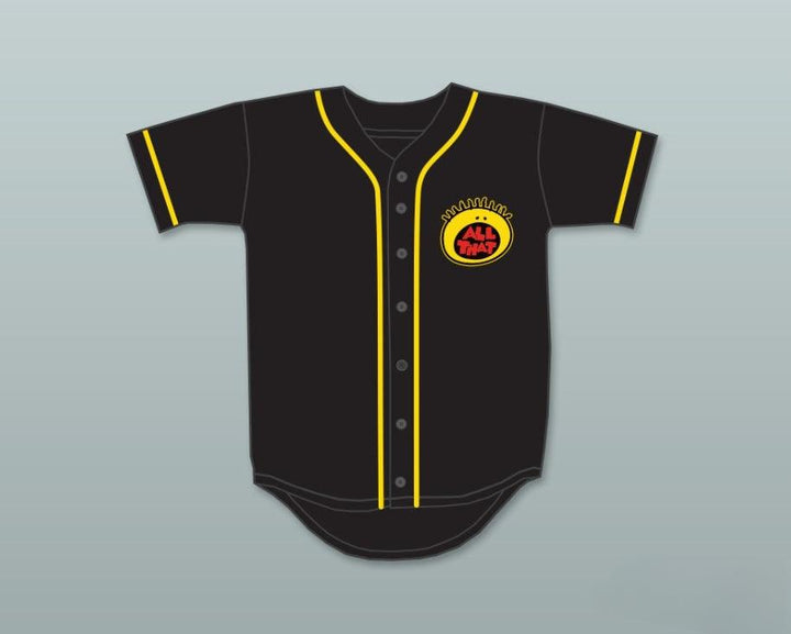 Custom Any Name Number KENAN THOMPSON 94 ALL THAT BUTTON DOWN BLACK BASEBALL JERSEY 2 Top Stitched S-6XL