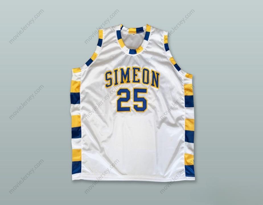 CUSTOM ANY Name Number BEN WILSON 25 SIMEON CAREER ACADEMY WOLVERINES WHITE BASKETBALL JERSEY 2 Top Stitched S-6XL