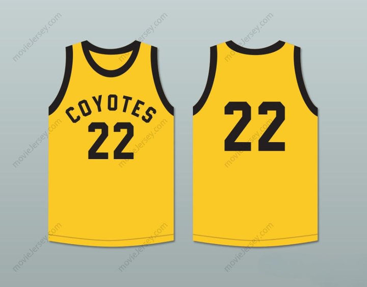 CUSTOM ANY Name Number PLAYER 22  HIGH SCHOOL COYOTES YELLOW BASKETBALL JERSEY Top Stitched S-6XL