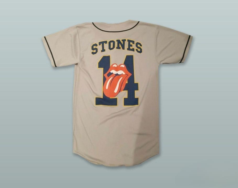 Custom Any Name Number ROLLING STONES 14 TOKYO TAN BUTTON DOWN BASEBALL JERSEY Top Stitched S-6XL