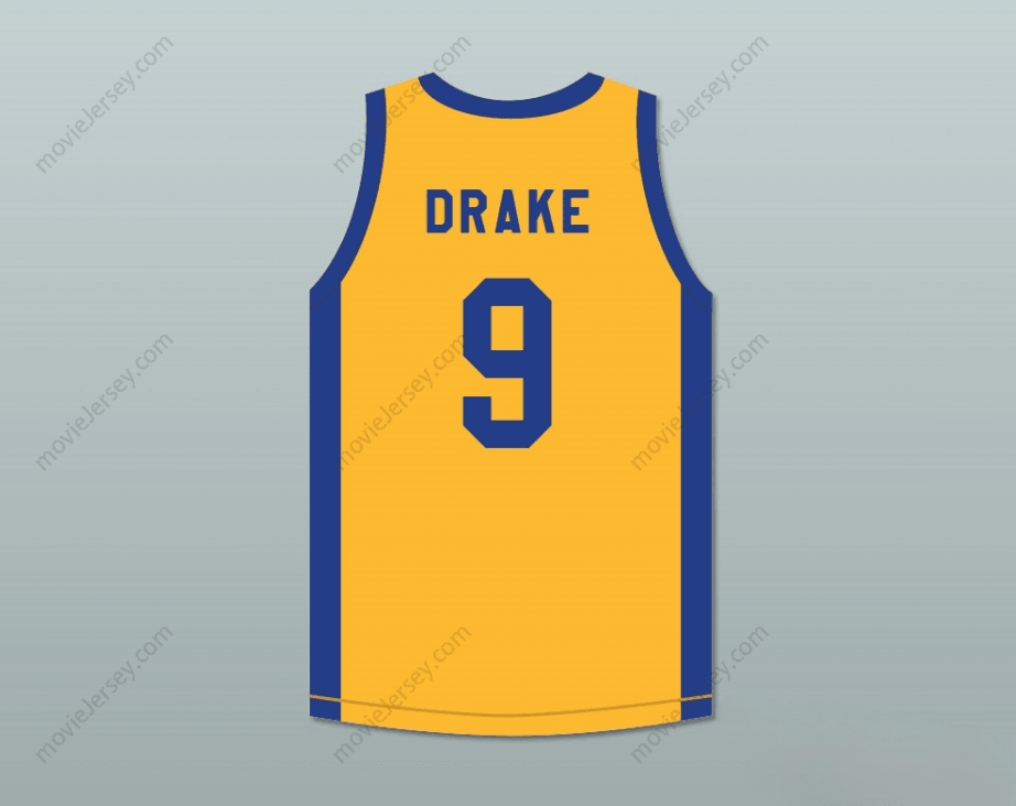 CUSTOM ANY Name Number DRAKE 9 DEGRASSI COMMUNITY SCHOOL PANTHERS AWAY BASKETBALL JERSEY WITH PATCH Top Stitched S-6XL