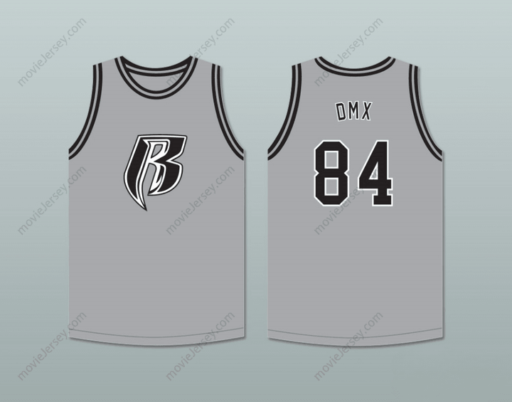 CUSTOM ANY Name Number DMX 84 ROUGH RYDERS GRAY BASKETBALL JERSEY 1 Top Stitched S-6XL