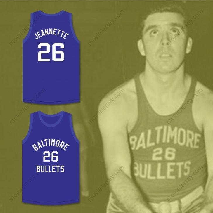 CUSTOM ANY Name Number BUDDY JEANNETTE 26  BULLETS BASKETBALL JERSEY Top Stitched S-6XL