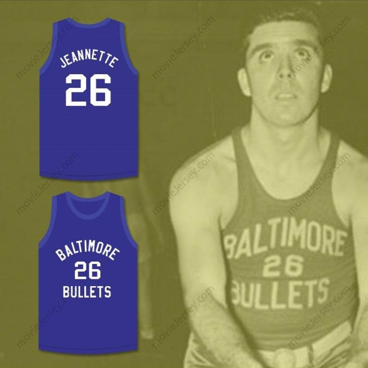 CUSTOM ANY Name Number BUDDY JEANNETTE 26  BULLETS BASKETBALL JERSEY Top Stitched S-6XL