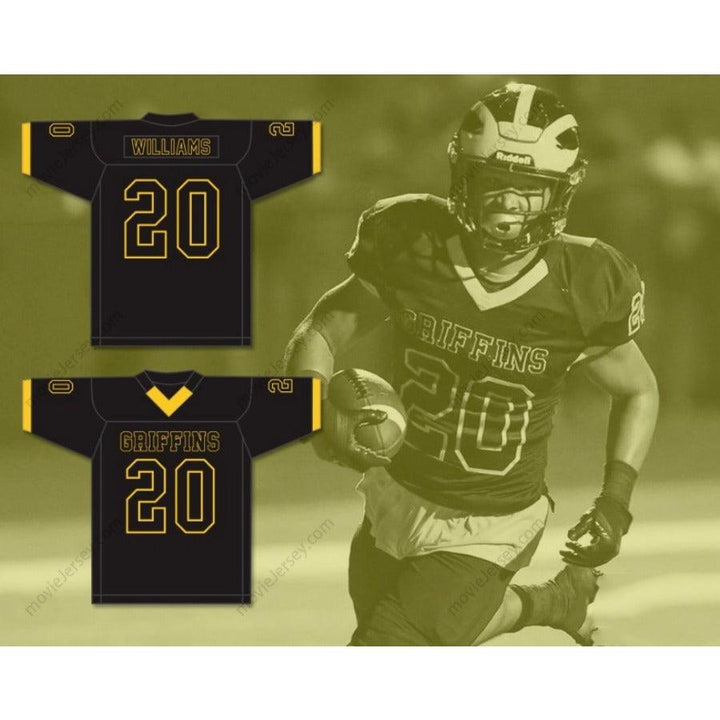 CUSTOM ANY Name Number KYREN WILLIAMS 20 ST. JOHN VIANNEY HIGH SCHOOL GRIFFINS Football Jersey Top Stitched S-6XL