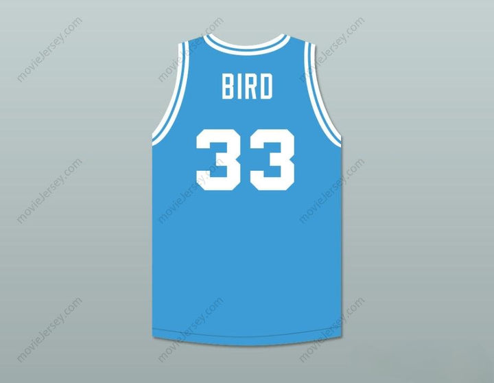 CUSTOM ANY Name Number LARRY BIRD 33 TWITTER LIGHT BLUE BASKETBALL JERSEY Top Stitched S-6XL