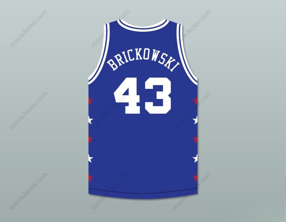 CUSTOM ANY Name Number FRANK BRICKOWSKI 43 MAGIC JOHNSON ALL STAR GAME BLUE BASKETBALL JERSEY 1989 MIDSUMMER NIGHT'S MAGIC CHARITY EVENT Top Stitched S-6XL