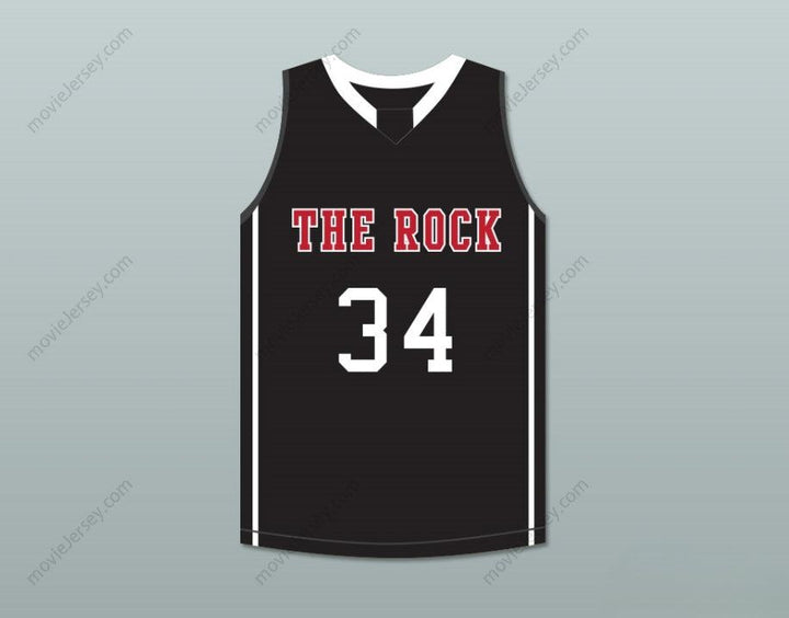 CUSTOM ANY Name Number JOEL EMBIID 34 THE ROCK HIGH SCHOOL BLACK BASKETBALL JERSEY Top Stitched S-6XL