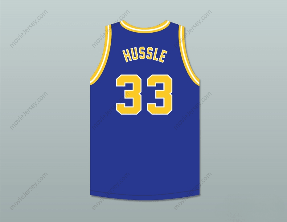 CUSTOM ANY Name Number NIPSEY HUSSLE 33 CRENSHAW BLUE BASKETBALL JERSEY Top Stitched S-6XL