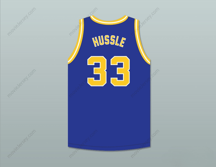 CUSTOM ANY Name Number NIPSEY HUSSLE 33 CRENSHAW BLUE BASKETBALL JERSEY Top Stitched S-6XL
