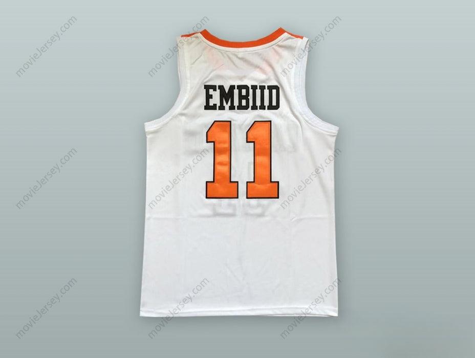 CUSTOM ANY Name Number JOEL EMBIID 11 CAMEROON WHITE BASKETBALL JERSEY Top Stitched S-6XL