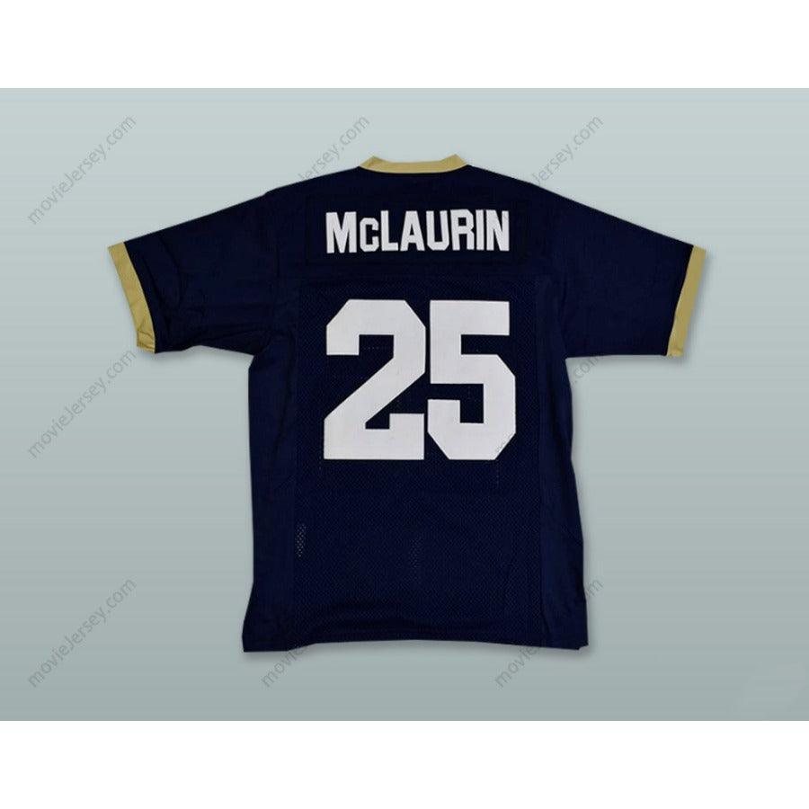 CUSTOM ANY Name Number TERRY MCLAURIN 25 CATHEDRAL HIGH SCHOOL LEPRECHAUNS NAVY BLUE Football Jersey Top Stitched S-6XL