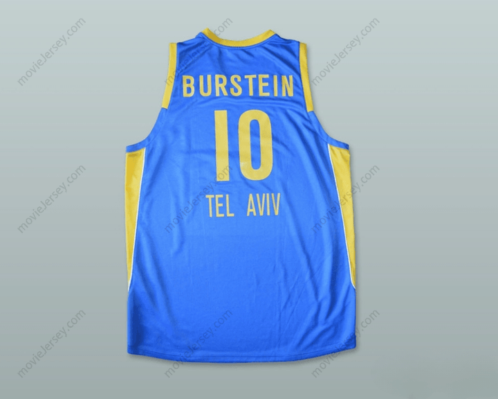 CUSTOM ANY Name Number TAL BURSTEIN 10 MACCABI TEL AVIV ISRAEL BASKETBALL JERSEY Top Stitched S-6XL