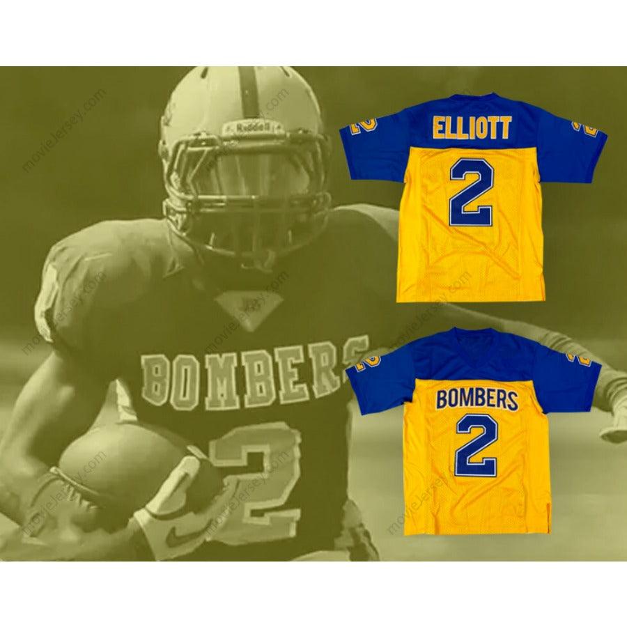 CUSTOM ANY Name Number EZEKIEL ELLIOTT 2 JOHN BURROUGHS SCHOOL BOMBERS YELLOW FOOTBALL JERSEY Top Stitched S-6XL