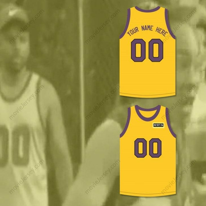 CUSTOM ANY Name Number COLE BROWN YOUR NAME HERE 00 YELLOW BASKETBALL JERSEY WITH MARTIN PATCH Top Stitched S-6XL