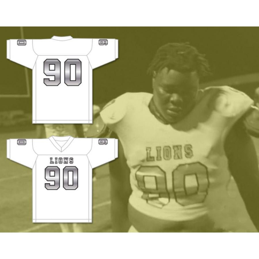 CUSTOM ANY Name Number RONALD OLLIE 90 EMCC LIONS FOOTBALL JERSEY INCLUDES PATCHES Top Stitched S-6XL