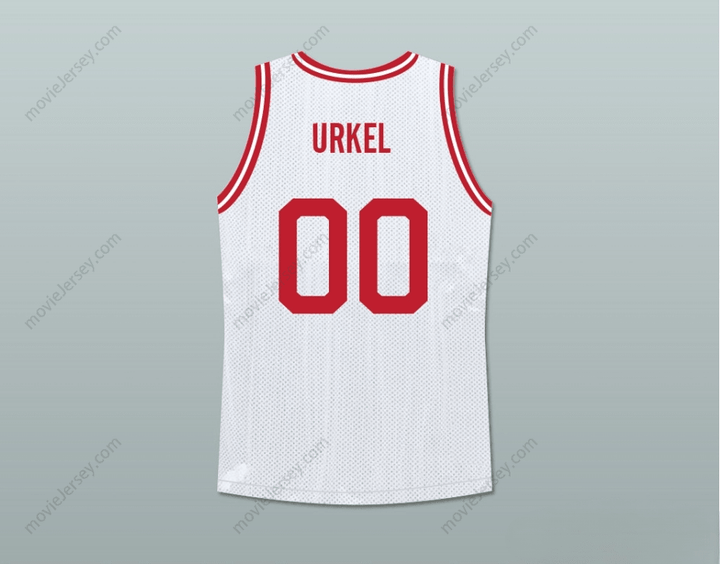 CUSTOM ANY Name Number FAMILY MATTERS STEVE URKEL 00 VANDERBILT MUSKRATS HIGH SCHOOL WHITE BASKETBALL JERSEY WITH CIRCLE PATCH Top Stitched S-6XL