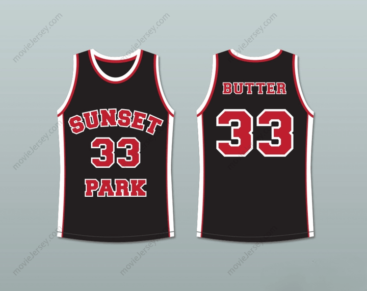CUSTOM ANY Name Number TALENT HARRIS BUTTER 33 SUNSET PARK BLACK BASKETBALL JERSEY Top Stitched S-6XL