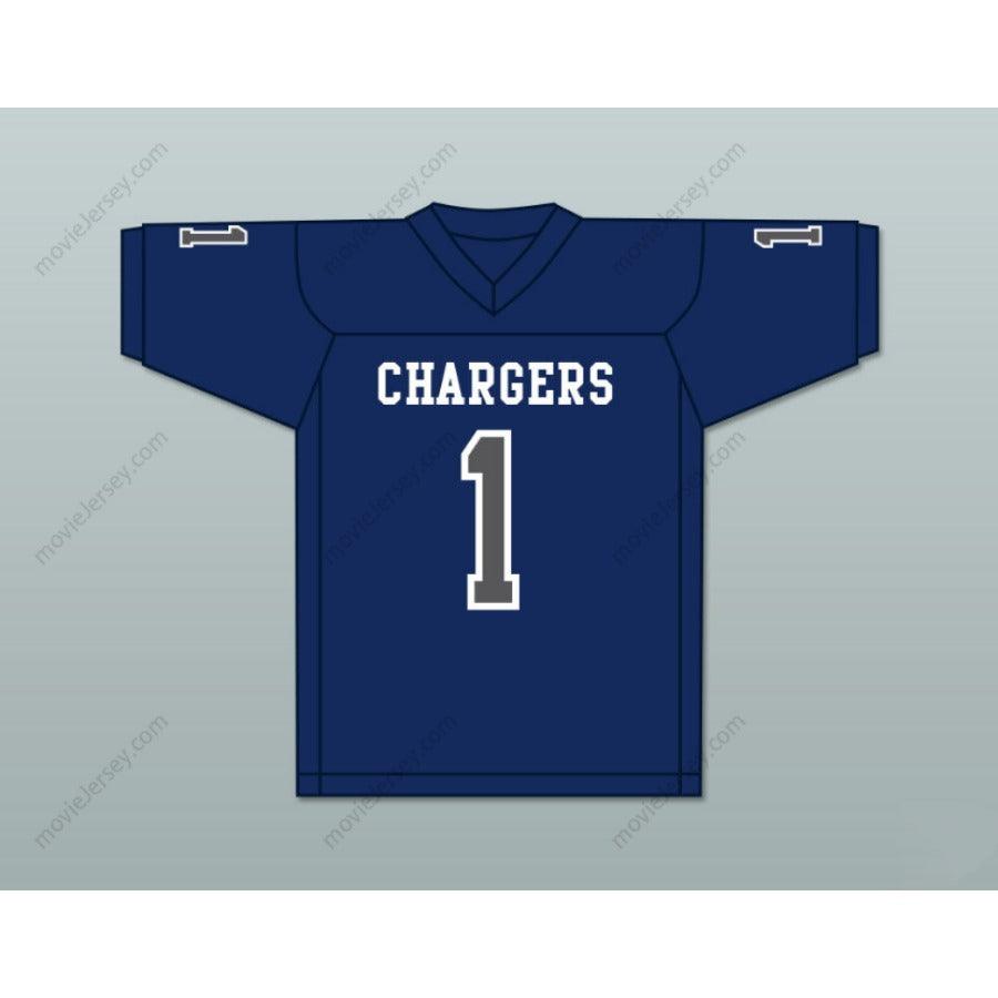 CUSTOM ANY Name Number ZACH WILSON 1 CORNER CANYON HIGH SCHOOL CHARGERS Football Jersey Top Stitched S-6XL