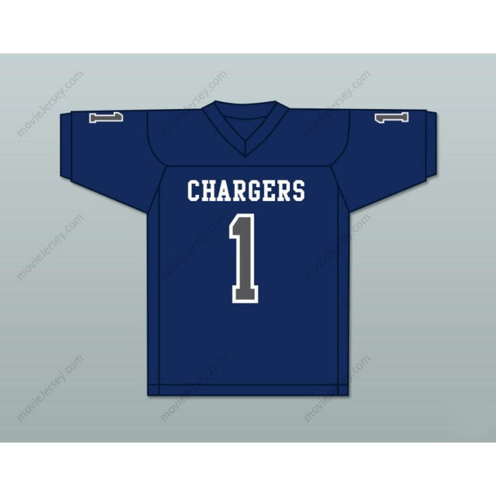 CUSTOM ANY Name Number ZACH WILSON 1 CORNER CANYON HIGH SCHOOL CHARGERS Football Jersey Top Stitched S-6XL
