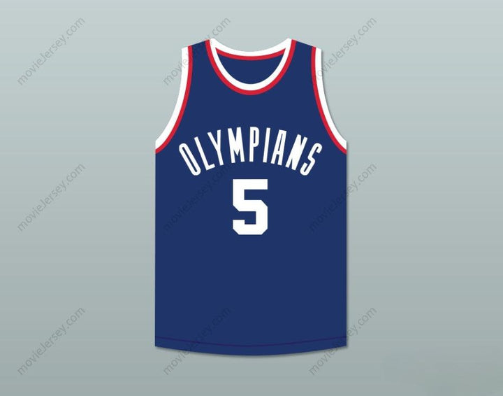 CUSTOM ANY Name Number PAUL WALTHER 5  OLYMPIANS BLUE BASKETBALL JERSEY Top Stitched S-6XL