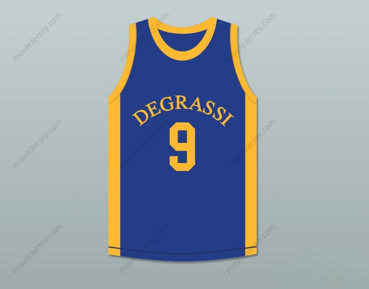 CUSTOM ANY Name Number JIMMY BROOKS 9 DEGRASSI COMMUNITY SCHOOL PANTHERS BASKETBALL JERSEY Top Stitched S-6XL