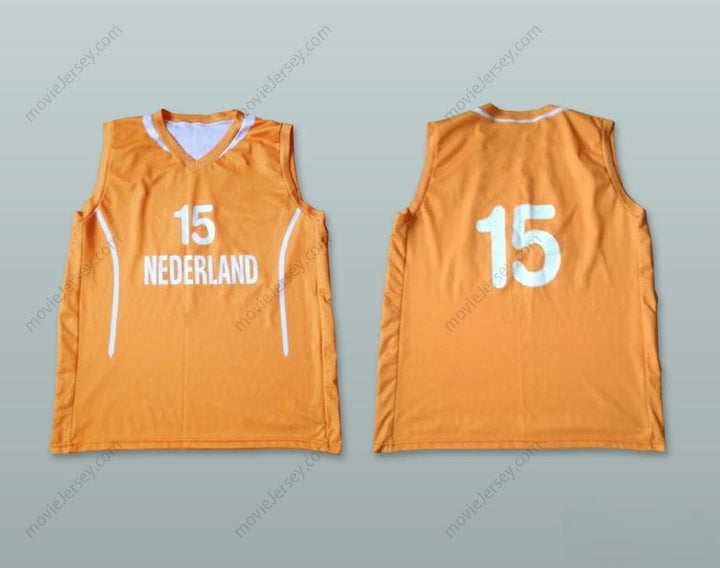 CUSTOM ANY Name Number NEDERLAND 15 BASKETBALL JERSEY Top Stitched S-6XL
