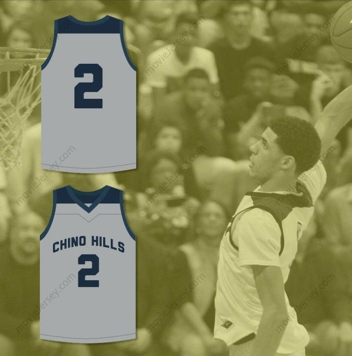 CUSTOM ANY Name Number LONZO BALL 2   HIGH SCHOOL HUSKIES GRAY BASKETBALL JERSEY Top Stitched S-6XL