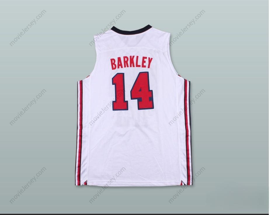 CUSTOM ANY Name Number CHARLES BARKLEY 14 USA HOME BASKETBALL JERSEY Top Stitched S-6XL