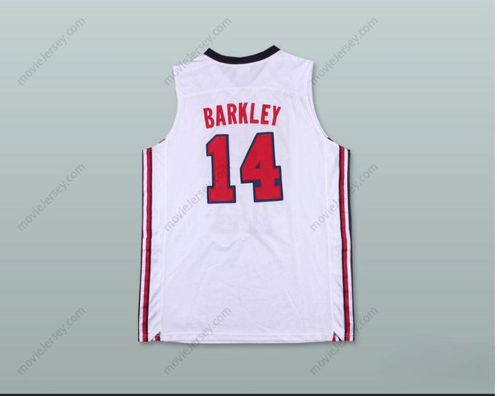 CUSTOM ANY Name Number CHARLES BARKLEY 14 USA HOME BASKETBALL JERSEY Top Stitched S-6XL