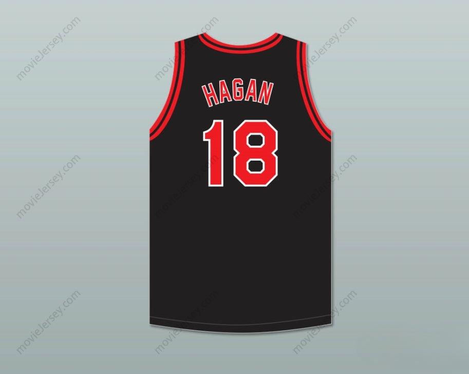 CUSTOM ANY Name Number CLIFF HAGAN 18 OWENSBORO HIGH SCHOOL RED DEVILS BLACK BASKETBALL JERSEY 2 Top Stitched S-6XL