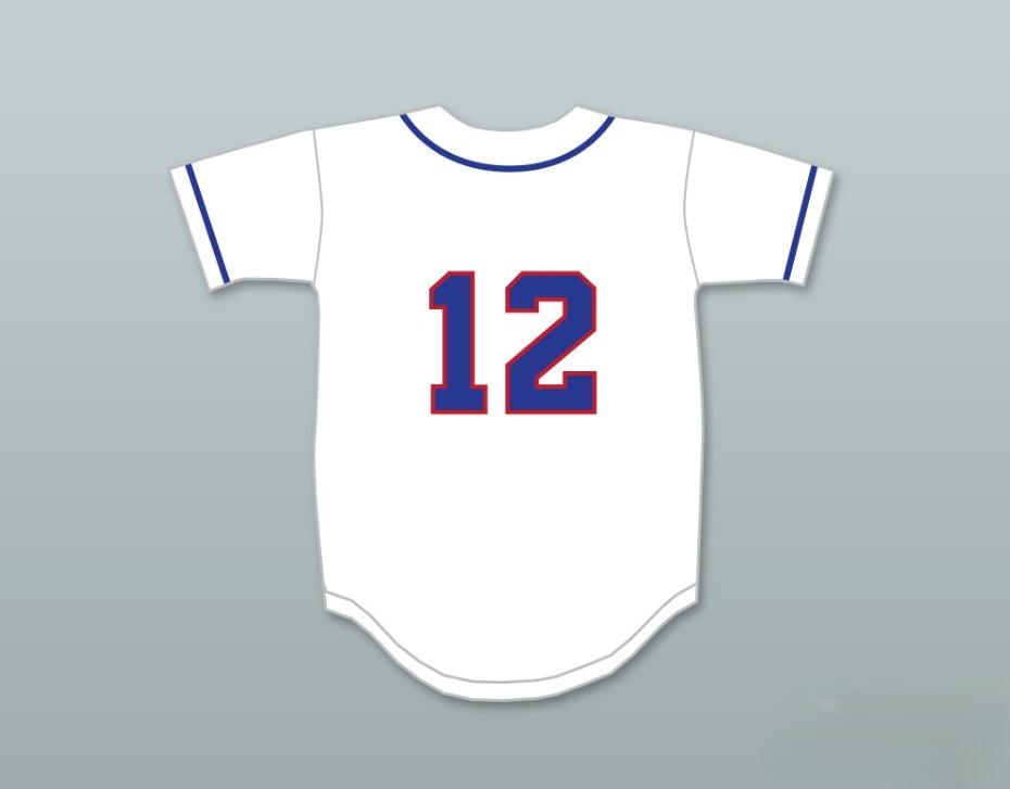 Custom Any Name Number BOBBY CASSEVAH 12 PACE ATHLETIC AND RECREATION ASSOCIATION WHITE BASEBALL JERSEY 1 Top Stitched S-6XL