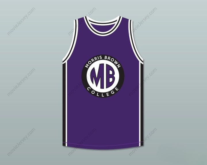 CUSTOM ANY Name Number MARTIN PAYNE 23 MORRIS BROWN COLLEGE PURPLE BASKETBALL JERSEY Top Stitched S-6XL