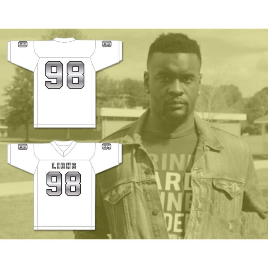 CUSTOM ANY Name Number GARY MCCRAE 98 EMCC LIONS FOOTBALL JERSEY INCLUDES PATCHES Top Stitched S-6XL