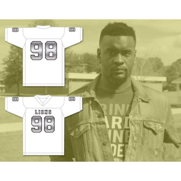 CUSTOM ANY Name Number GARY MCCRAE 98 EMCC LIONS FOOTBALL JERSEY INCLUDES PATCHES Top Stitched S-6XL