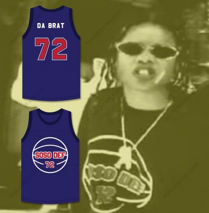 CUSTOM ANY Name Number DRU HILL IN MY BED DA BRAT SOSO DEF 72 BASKETBALL JERSEY Top Stitched S-6XL